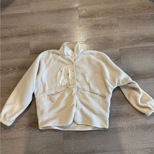 Cream Sherpa Fleece Jacket